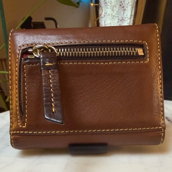 Dooney & Bourke Chestnut Leather Wallet - Picture 2 of 8